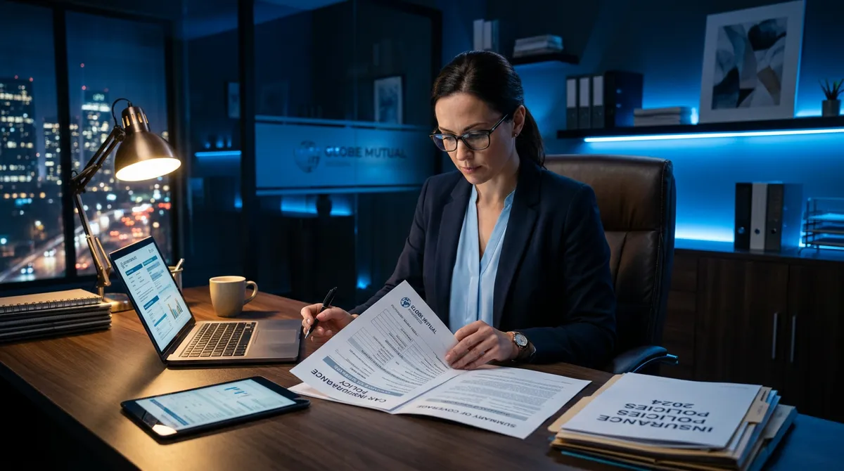 Изучение страховых полисов и документов